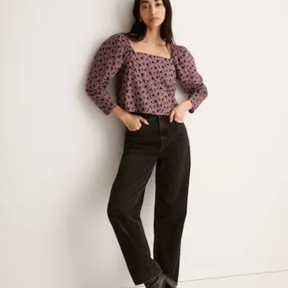 Madewell Seersucker Square-Neck Top in Floral - Picture 2 of 6
